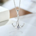 YH JEWELLERY S925 Sterling Silver Pendant Anchor Pendant Necklace Cross 925 Sterling Silver Pendants Necklace for Women