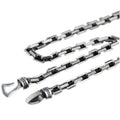 BOCAI New 100% Real S925 Silver Vintage Punk Style 7MM Thick Link Chain Necklace for Men Personality Domineering Man Accessory
