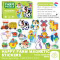 CE & CPC Certified Custom Magnets for Kids Fun Cartoon Farm Animals Refrigerator Magnetic Stickers Baby Safe Paper Material
