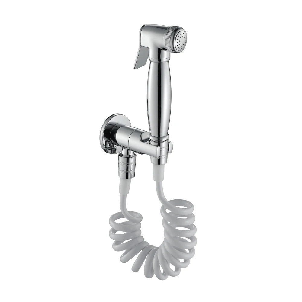 Brass Modern Wall-mounted Toilet Bidet Set with Handheld Bidet Sprayer Easy Installation