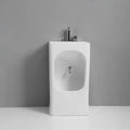 Factory Wholesale Bathroom Pedestal Sink Free Standing Square Hand and Foot Washing Sink Muslim Wudu Foot Basin