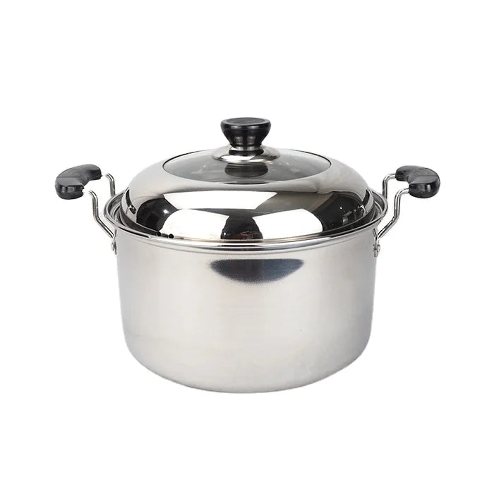 Low Price 24cm 6L Stainless Steel Cooking Pots Soup Pot Large Capacity Stew with Lid Soup & Stock Pots with Glass Cover