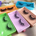 Wholesale 100% Real Mink Lashes Fluffy 3D Feather Eyelashes 20mm in Private Label Eyelash Box Packaging
