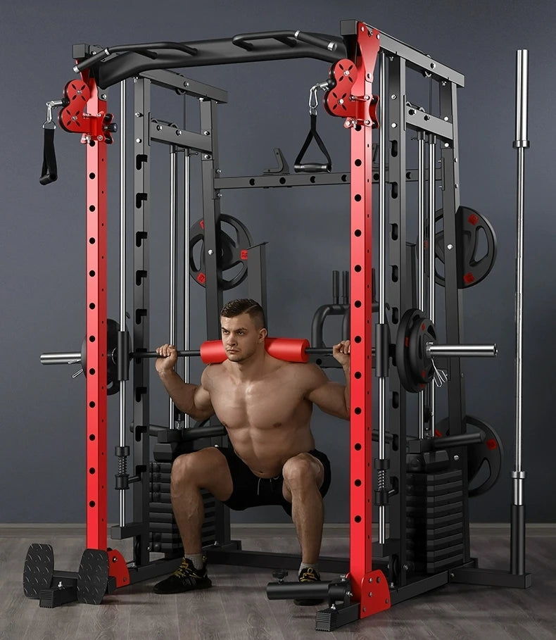 Standing Squat Rack With Weight Lifting Training MULTI-FUNCTIONAL Fitness Equipment Strength Training Power Rack Cage MegaBDM