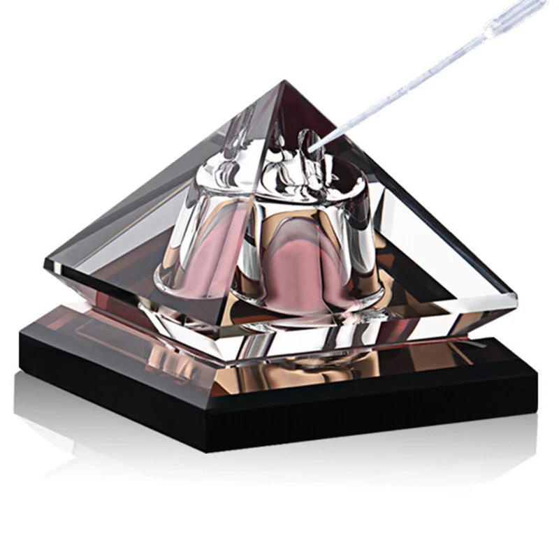 Function Pyramid Refillable Crystal Perfume Bottle Lavender Oil Bottle for Car Decoration