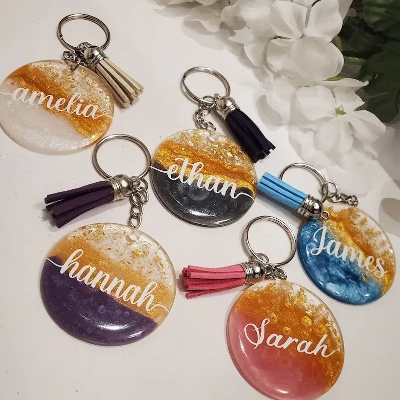 Customized Luxury Personalized Acrylic Keychains Custom Pattern Logo Promotional Keychains