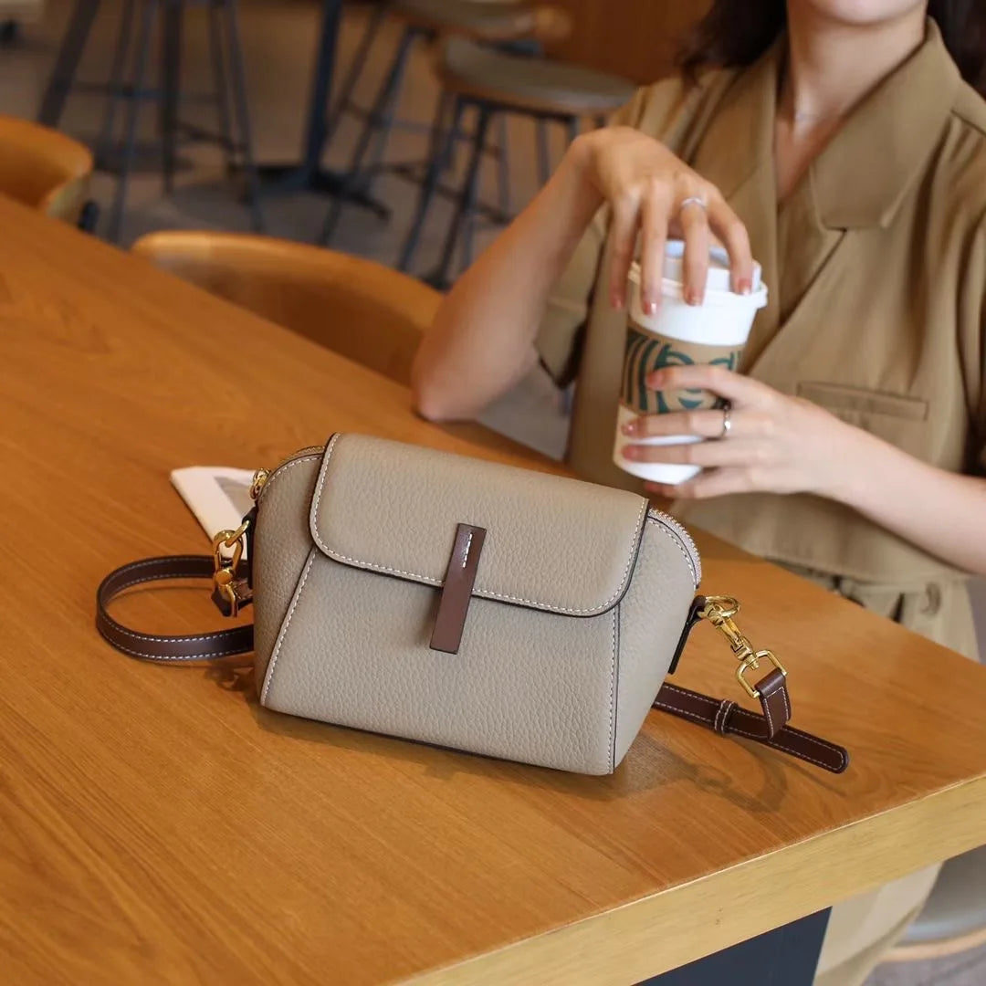Shoulder Bags for Women Genuine Cow Leather Fashion Crossbody Shell Bag Sling Purse