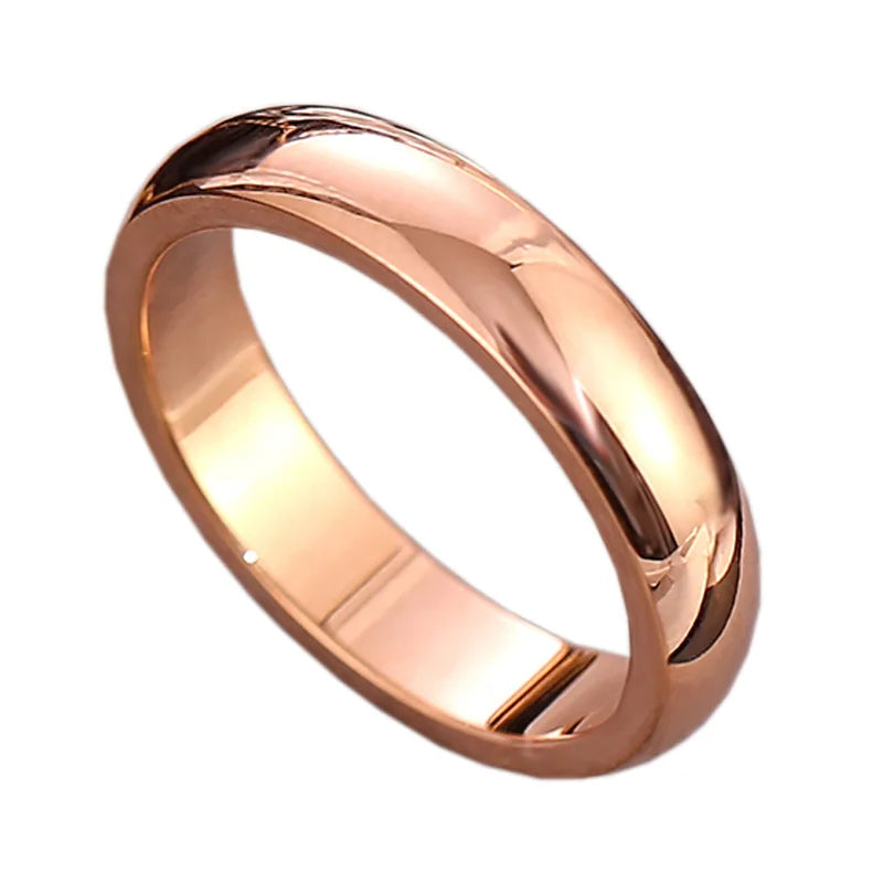 2022 Wholesale High Quality Elegant Glossy 316L Stainless Steel Couple Ring Delicate Simple Classic Style