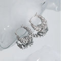 WMET455 Fashion Winding Circle Hollow 925 Sterling Silver Hoop Earrings Spring-Shape Circle Piercing Huggies Luxury Fine Jewelry