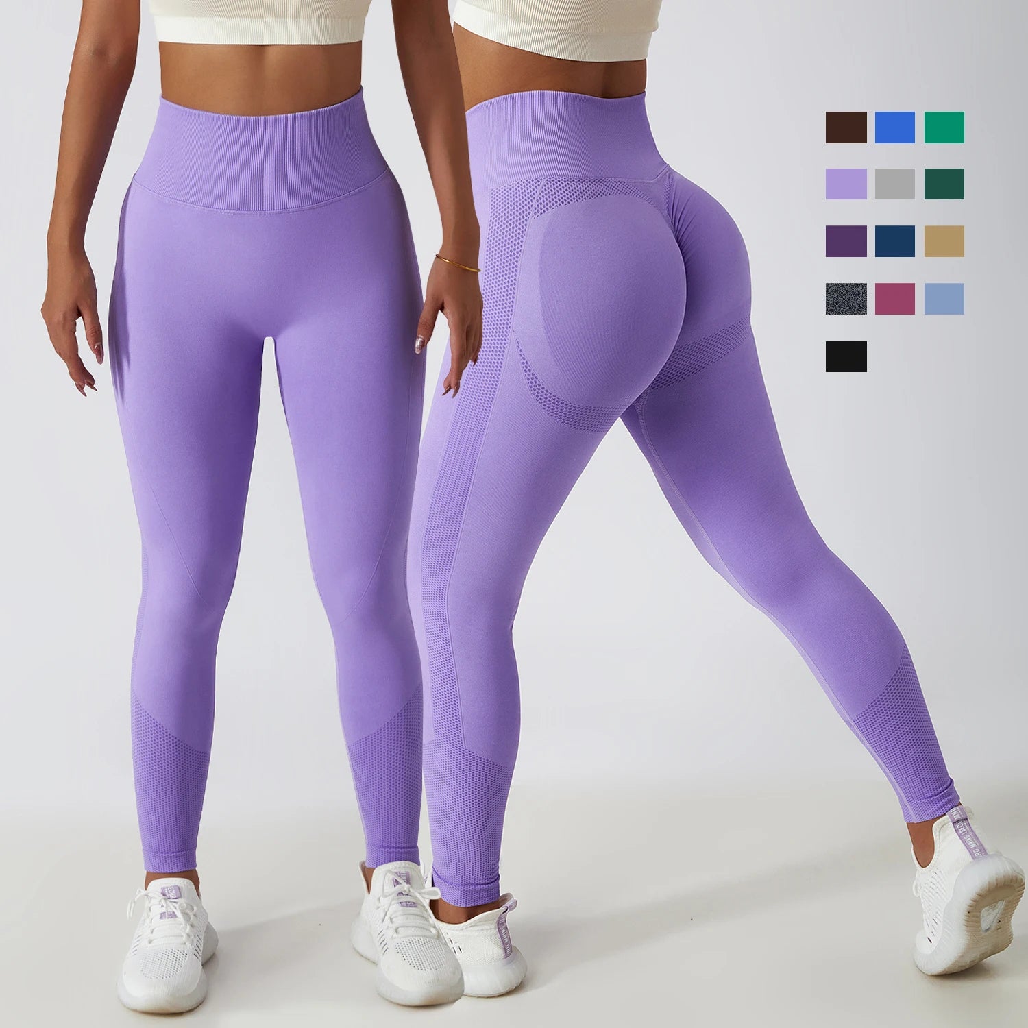6415 Women's Seamless High Waist Scrunch Butt Leggings Indoor Running Fitness Yoga Leggings