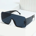 Big Frame Sunglasses for Men Unisex Retro Rimless Oversized Square Flat Top One Piece Lens Oversized Shield Sunglasses