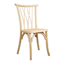 Events Furniture Solid Wood Rattan Seat Cross Back Wedding Botanica Chair for Party Banquet Garden