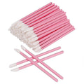 Disposable Solid Color White Synthetic Hair Lipstick Gloss Applicators Green Lip Brush Wands 50pcs/bag