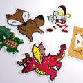 OEM ODM Embroidery Label Wholesale Custom Animal logo Fashion Dye Sublimation Embroidery Patch for Clothing