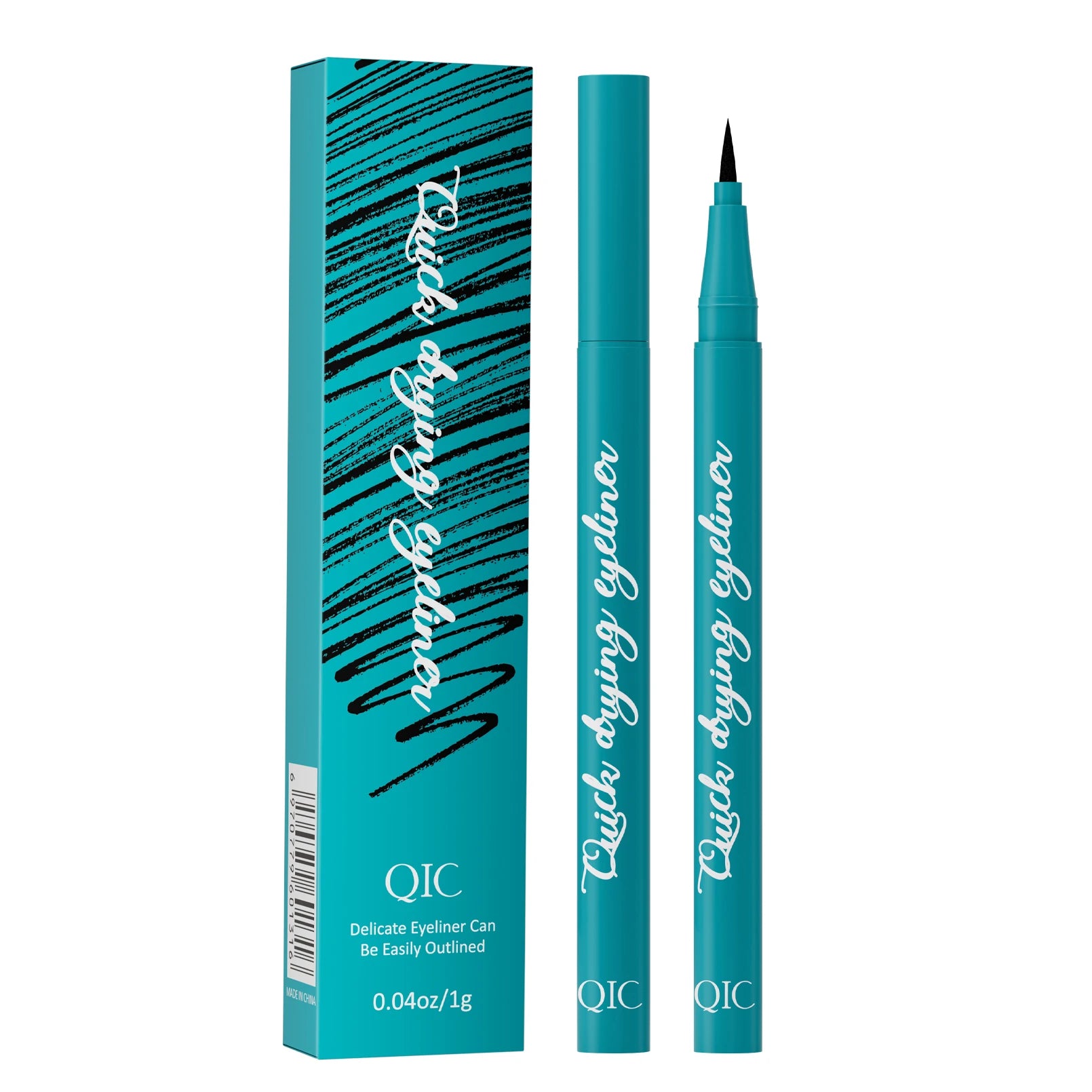 High Quality Water Active Eyelash Extension Eyeliner Matte Black Color with Green Tube