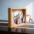 2024 New Wooden Decorative Painting with Picture Frame Living Room Decorative Painting Home Art