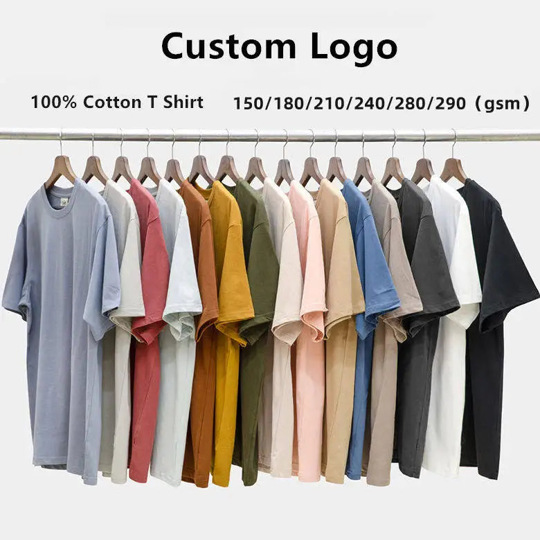 Custom Unisex 100% Premium Cotton T-Shirts High Quality 200gsm Formal Style Blank Tshirts for Men and Women