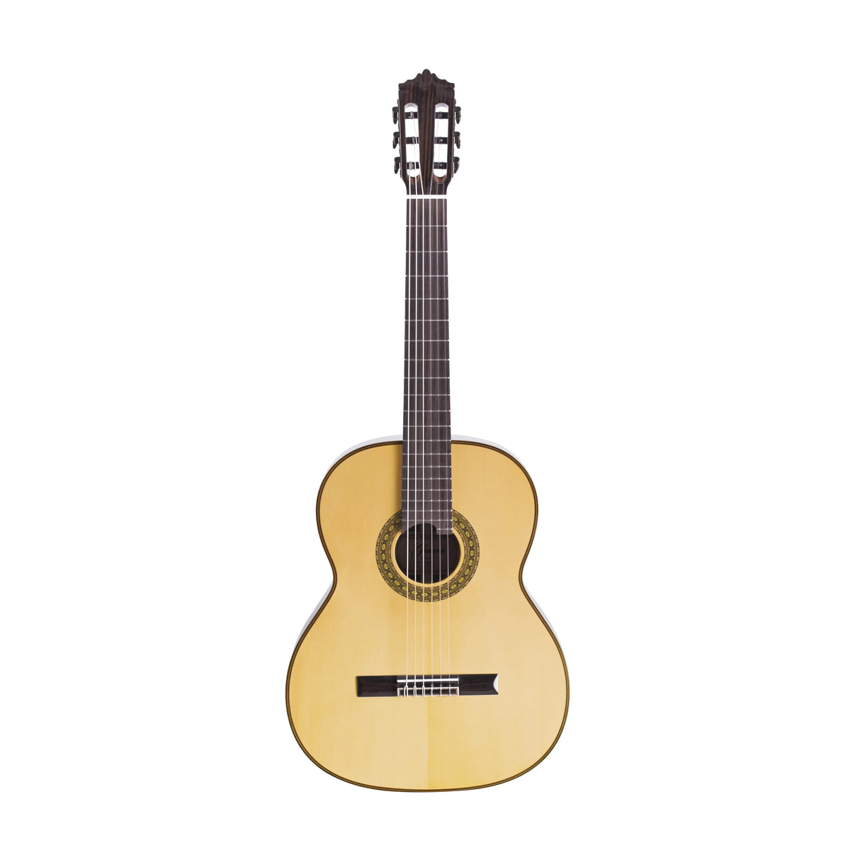 NMI-CG-091 Solid AA+ Spruce/Cedar Top Classical Guitar Butterfly Wood Back & Sides Nylon String Guitar