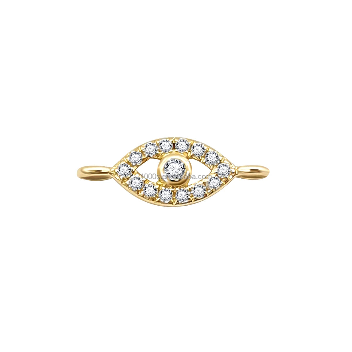 14K Gold Zircon Timeless Charms Jewelry Components for DIY Necklace & Bracelet Making-Geometric Shape