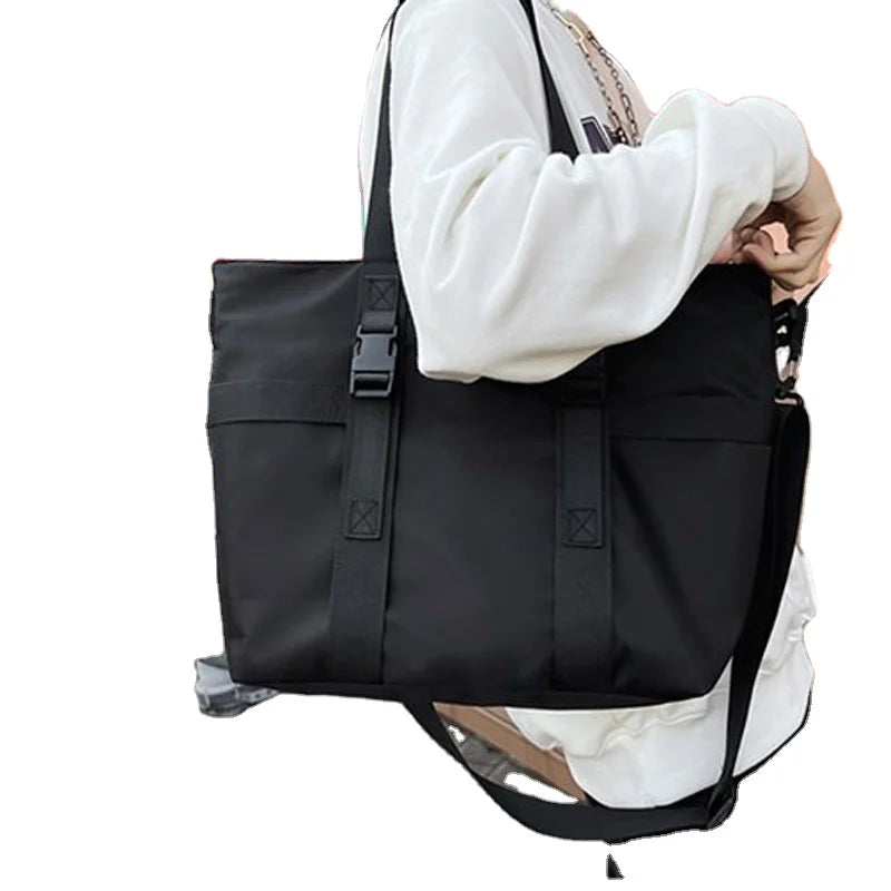 Trendy Large Capacity Casual Tote Shoulder Bags for Women Dual Handle Zipper Closure Stylish Lady Handbags