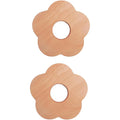Modern Rustic Wood Coasters Set Cute Beer Coffee Table Drink Coasters Holder Outdoor Drink Mats Pads Floral Design Decorative
