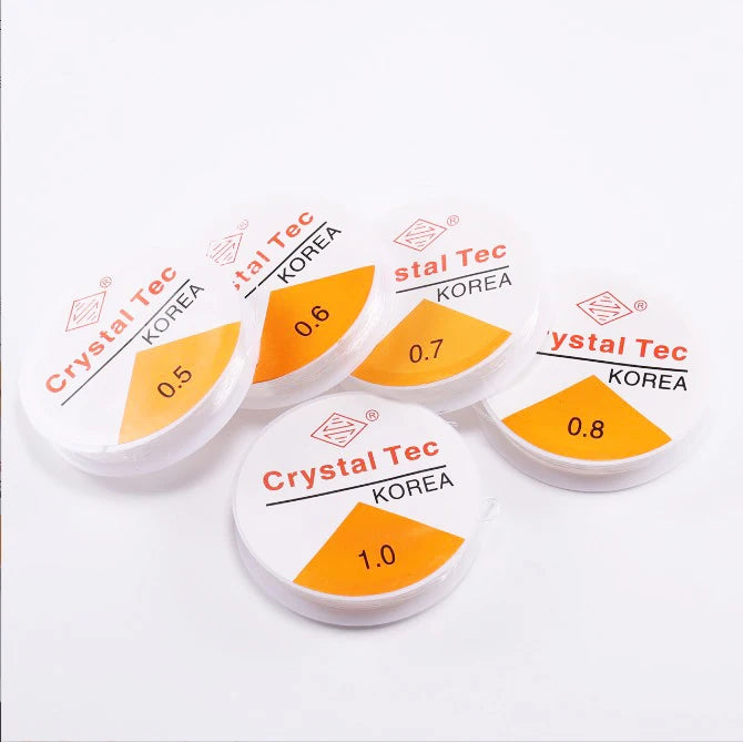 Acrylic and Lucite Loose Beads With Elastic Stretch Cord Plastic Crystal DIY Beading Wire String for Jewelry Making Supply