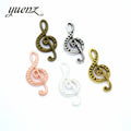 YuenZ Antique Silver Plated Musical Note Charms Pendant:DIY for Bracelet Necklace Accessories 22*15mm P218