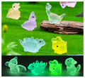 Christmas Ornaments Resin Luminous Miniature Animal Dinosaur Toys Cute Collectible Fairy Love Hand-painted Figurines