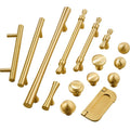 Modern Simplicity Solid Brass Furniture Handles Golden Cabinets Drawers Hardware for Bedroom Minimalist Style Shoe Cabinet Pulls