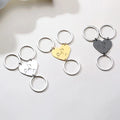 Friendship Symbol Puzzle Jigsaw Heart-Shaped Custom Engraved Text Stainless Steel Best Friend Ternary Carabiner Keychain