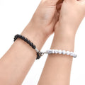 Wholesale Natural Stone Beaded Bracelet Heart to Heart Lovers Magnetic Mutually Attractive Couple Bracelet