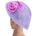 Fashion Retro Sinamay Tea-Party Fascinators for Women Formal Hats Kentucky Derby Hat Floral Wedding Cocktail Hat