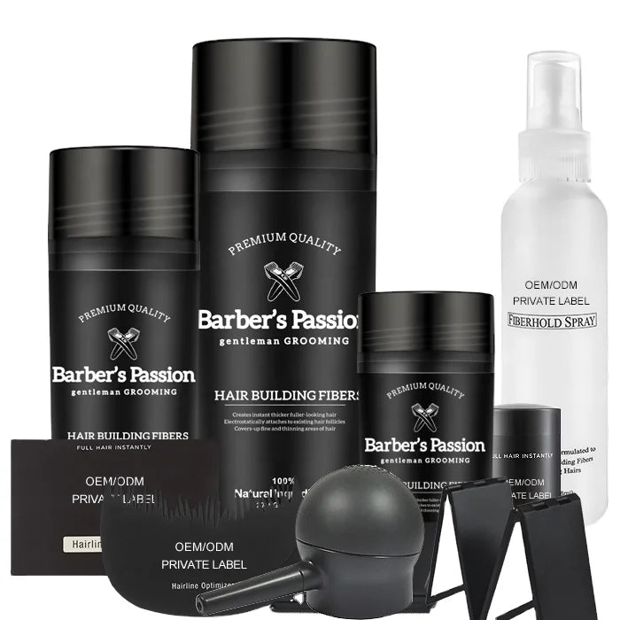 Private Label Natural Completely Conceals Hair Loss Men Women Building Fiber Fibre Hair Fiber Spray for Bald Spots Thinning Hair