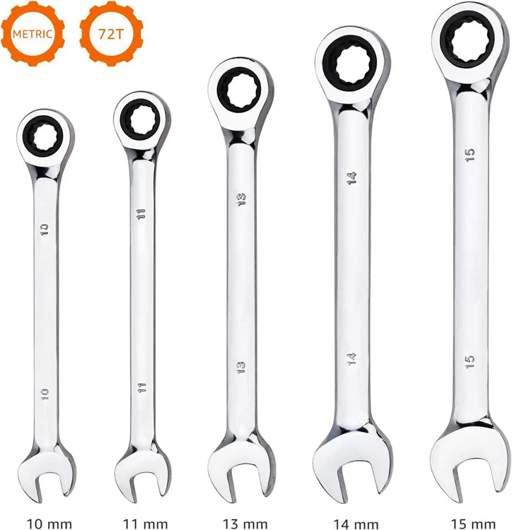 Hand Tools Tool Kit 5 Pcs Hand Tools Kit Ratchet Wrench Set Fitting