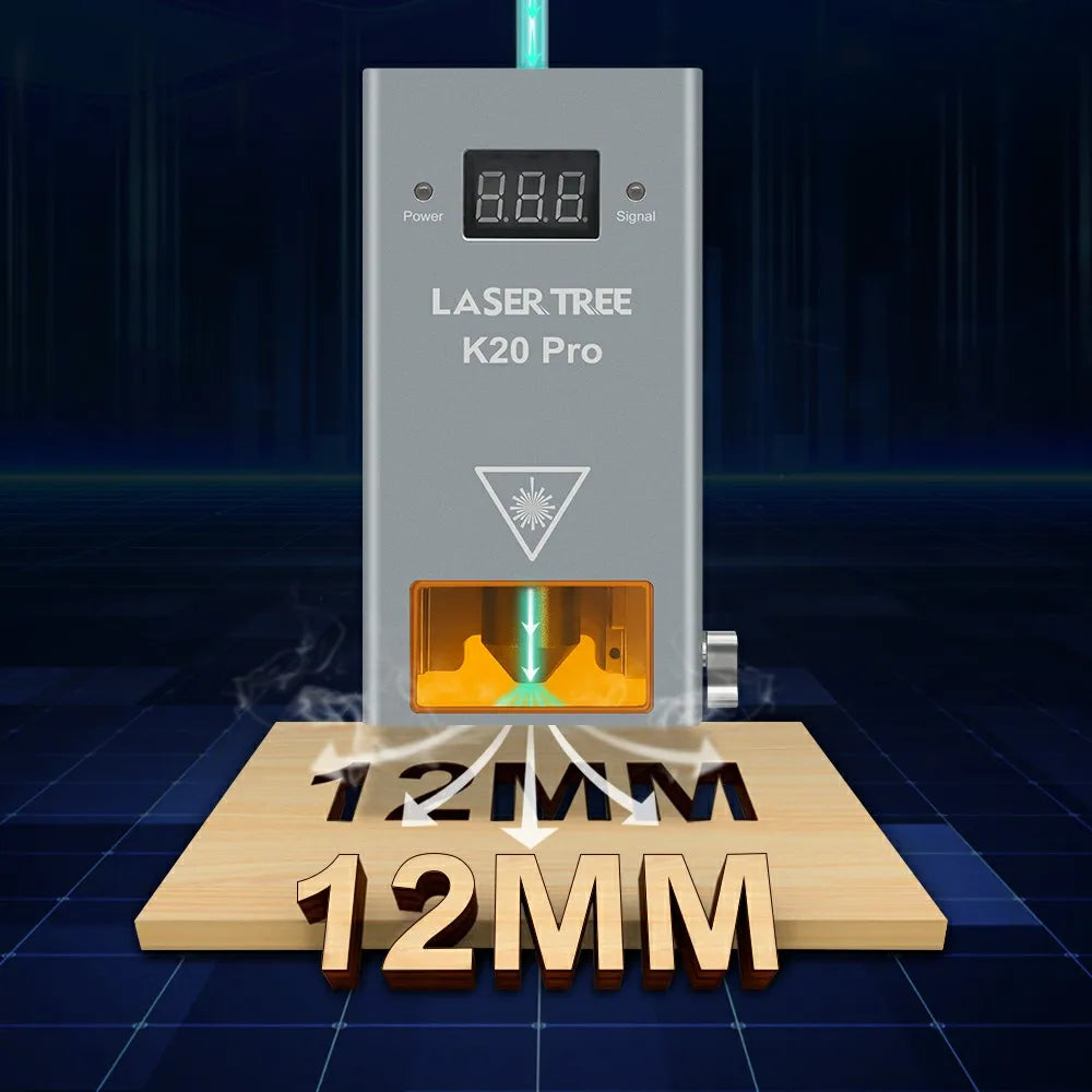 LASER TREE K20 20W Optical Power Engraving Head 24V Laser Module with TTL PWM Modulation for DIY CNC Laser Engraver