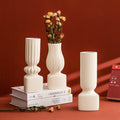 European Ceramic Plain Fired Vase Creative Frosted Texture Flower Insert Simple White Dry Flower Ceramic Vase