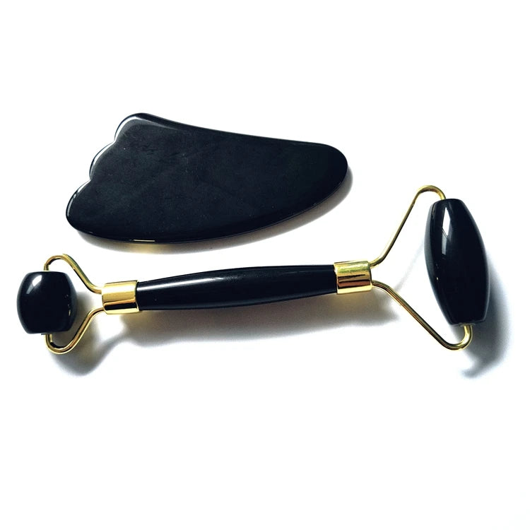 2026 Cheap Crystal Roller Facial Jade Obsidian Gua Sha for 100% Safety