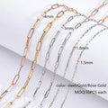 Stainless Steel 18K Gold Plated Geometric Minimalist Sweater Chain Women's Necklace Daily Wear