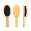 High Quality Custom Logo Paddle Hair Brushes Wholesale Oval Bamboo & Boar Bristle Mix Nylon Salon and Home Use for Women