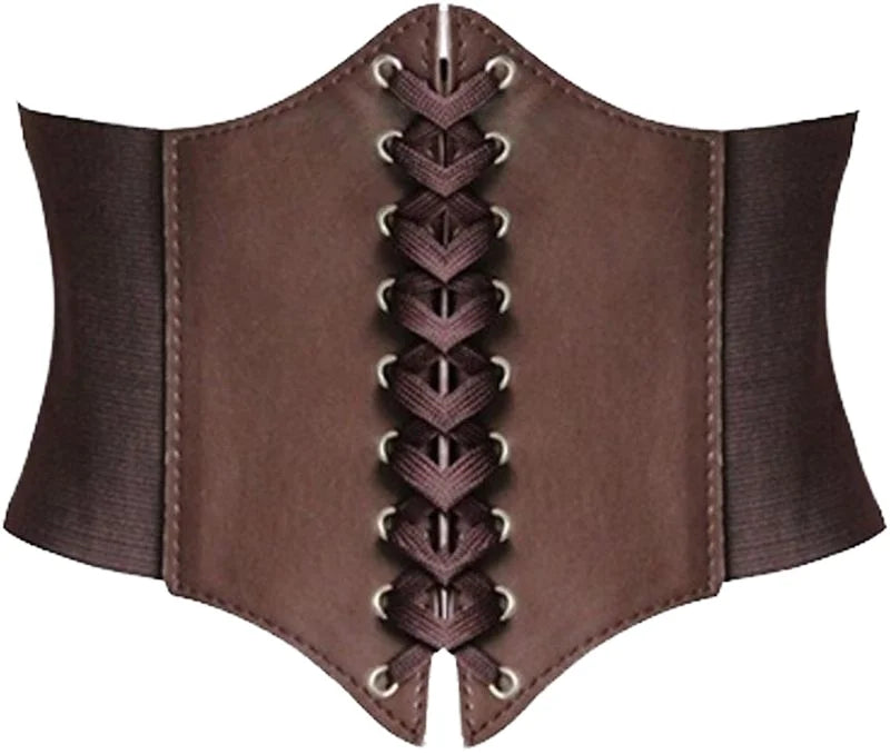 Hot Sale 2025 Vintage Waist Slimming Belts Elastic Wide Women PU Leather Corset Waist Belts for Wear Out