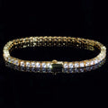 Elisa Ready to Ship 3mm 4mm 5mm Moissanite Chain Real D Grade VVS 925 Silver Moissanite Tennis Chain