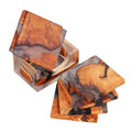 Promotional Square Round Table Epoxy Resin Wooden Coaster for Drinks