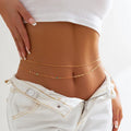 Summer Bohemian Style Rainbow Colorful Diamond Inlaid Waist Chains Set