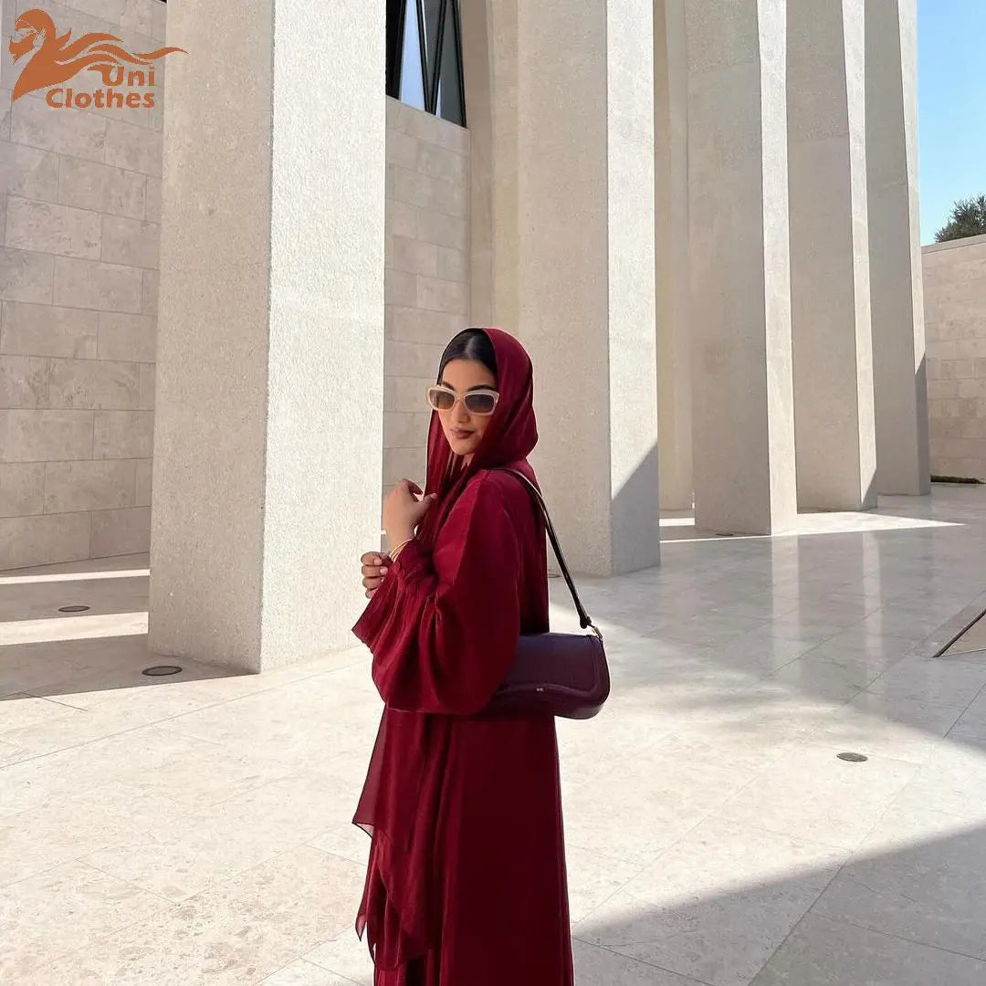 Fashion Satin Bright Cardigan Robe Dubai Turkish Women Party Belted Kimono Abayas Moroccan Saudi Kaftan Muslim Eid