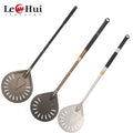 Perforated Pizza Peel with Retractable Handle Aluminum Turning Pizza Shovel Long Handle for Removable Pizza Peel Head