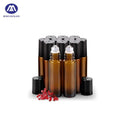Mingxin Wholesale Screw Cap Amber Brown Cuticle Oil Empty Glass Perfume Roller 10Ml Roll on Perfume Bottle