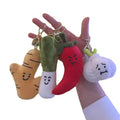 Cute Peluches Plush Funny Expression Garlic Onion Ginger Italian Horn Chili Pepper Keychain Plushie Vegetables Doll Stuffed Toys