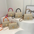 2025 New Fashion Woman Bags Hot Selling Straw Material Woven Ladies Bags Woman Saddle Handbags with Lock