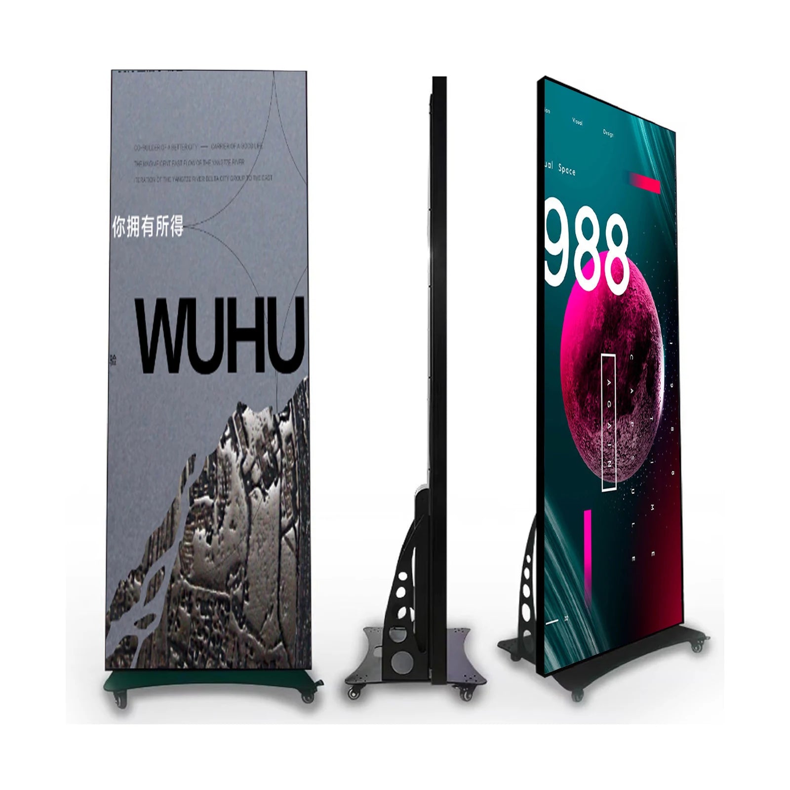 Wholesale Portable Waterproof 4k Full Color Led Screen Panel P2.5-P1.25 80 Inch Storefront Display Advertising Led Screen