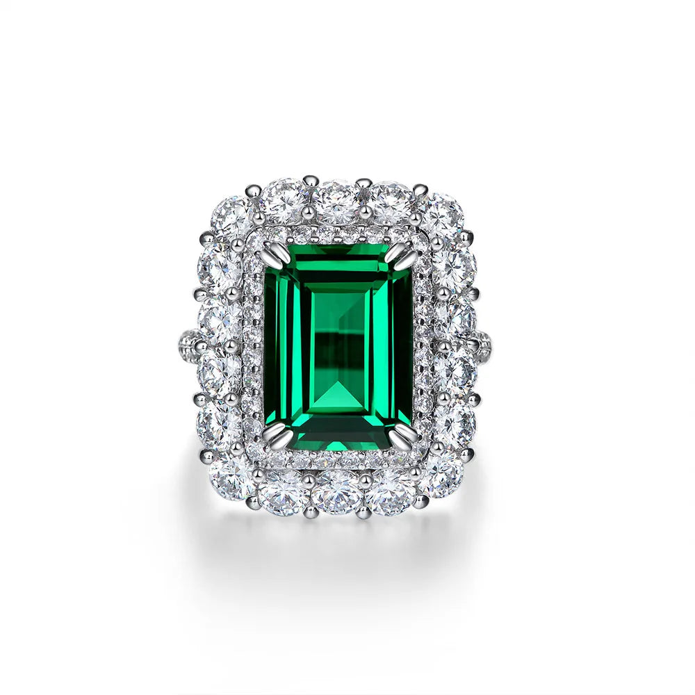 2020 Latest Silver Ring Design Women Fashion Vintage 15 Carat Micro Pave Cubic Zirconia Rings